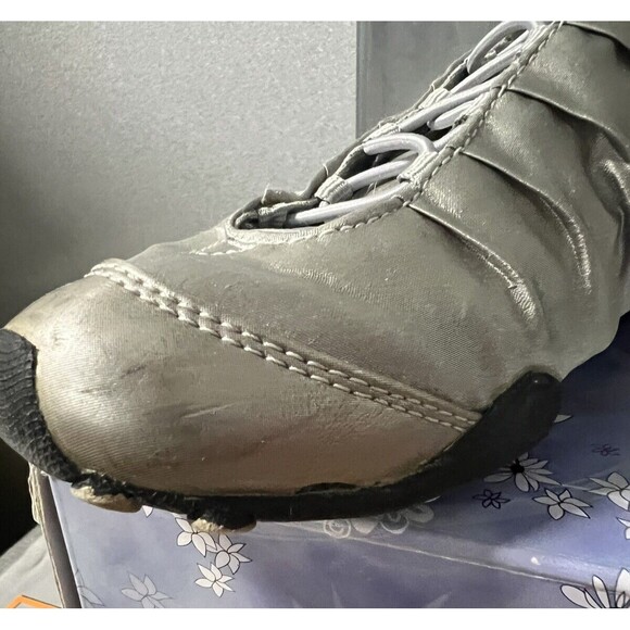 Chinese Laundry Wash Vintage 90s Avril Satin Pewter Sneakers Women US Sz 8 - Picture 8 of 16